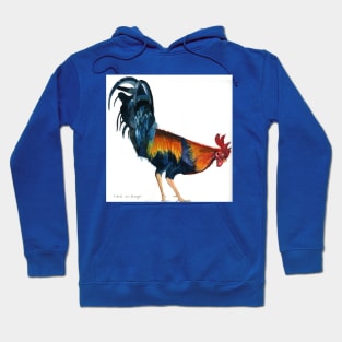 Original watercolour painting of a Cockerel Hoodie